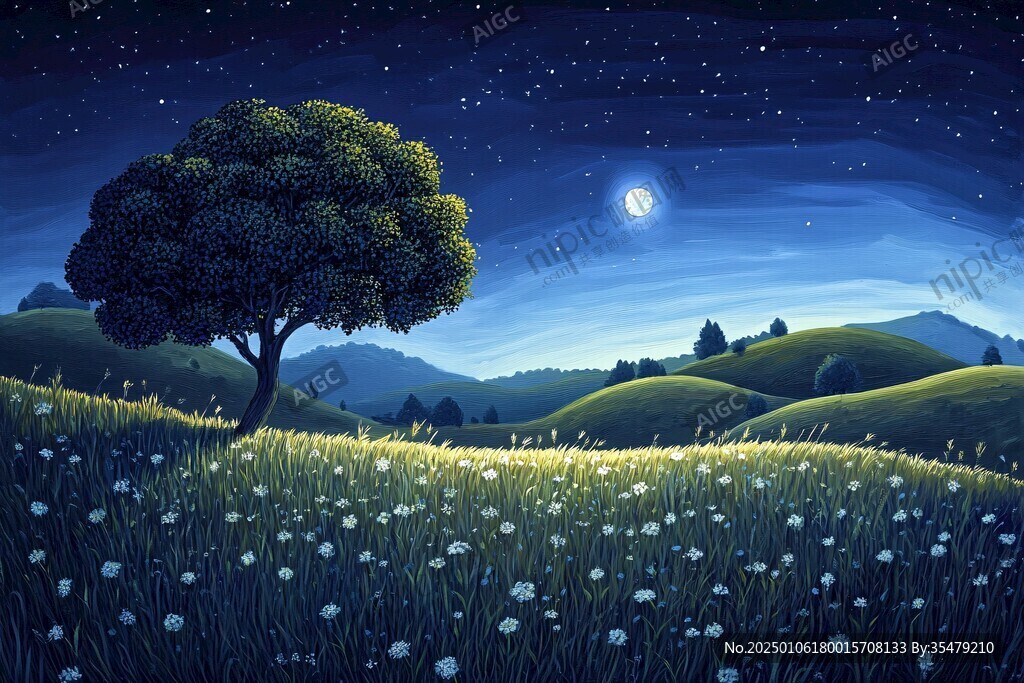 野外夜景圖
