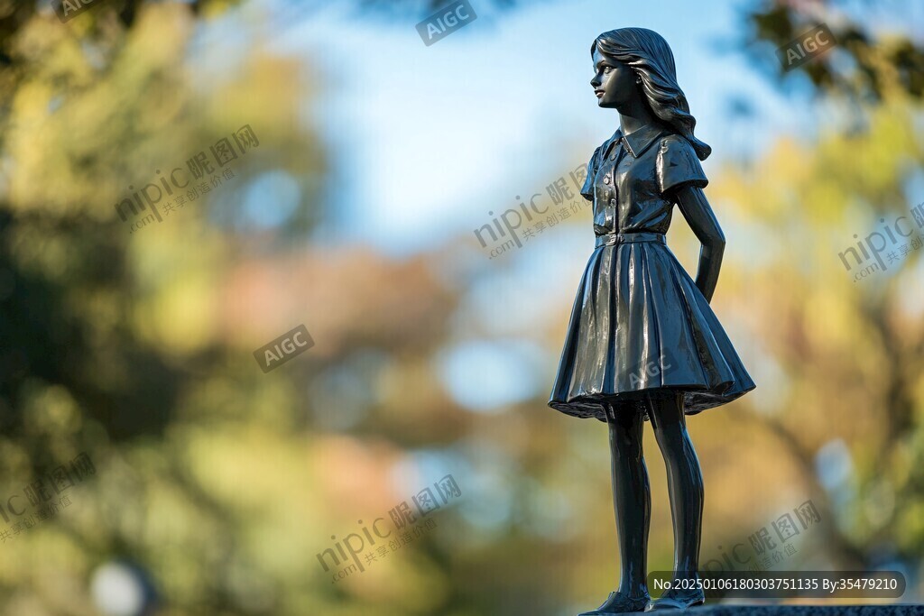女學生雕塑