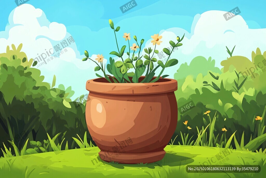 花盆背景圖