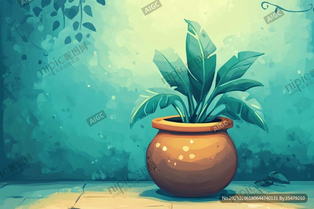 花盆背景圖
