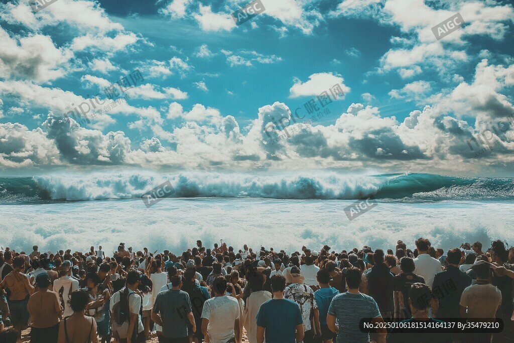 人群沖浪