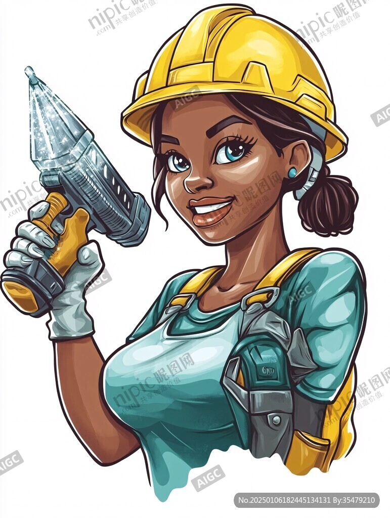 勞動女人插畫