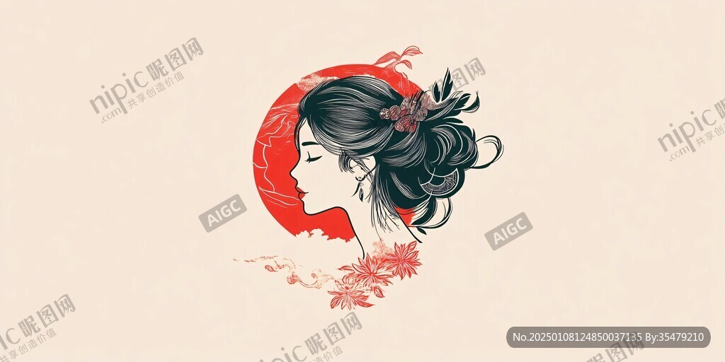 古風(fēng)人像標(biāo)志
