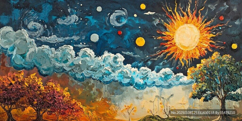 月夜油畫(huà)