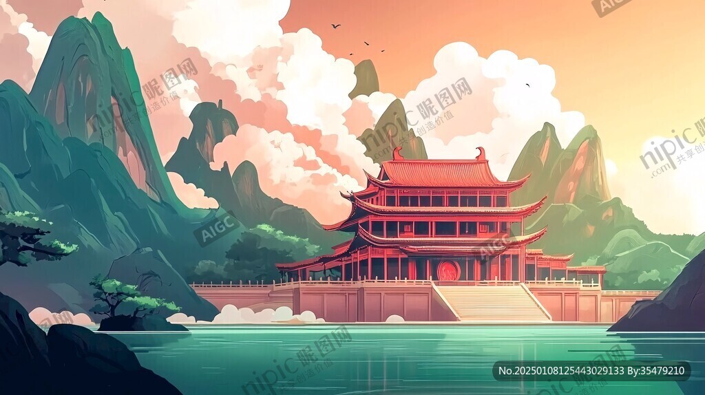 景區(qū)插畫