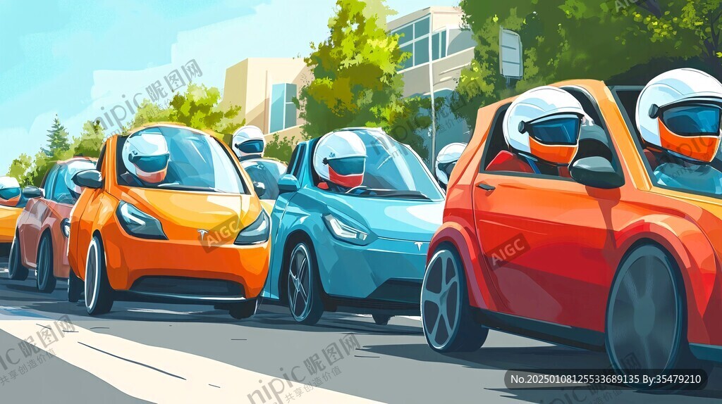 汽車排隊行駛