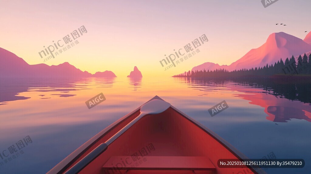 泛舟畫面