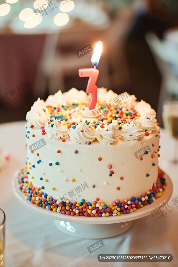 生日蛋糕豎構圖