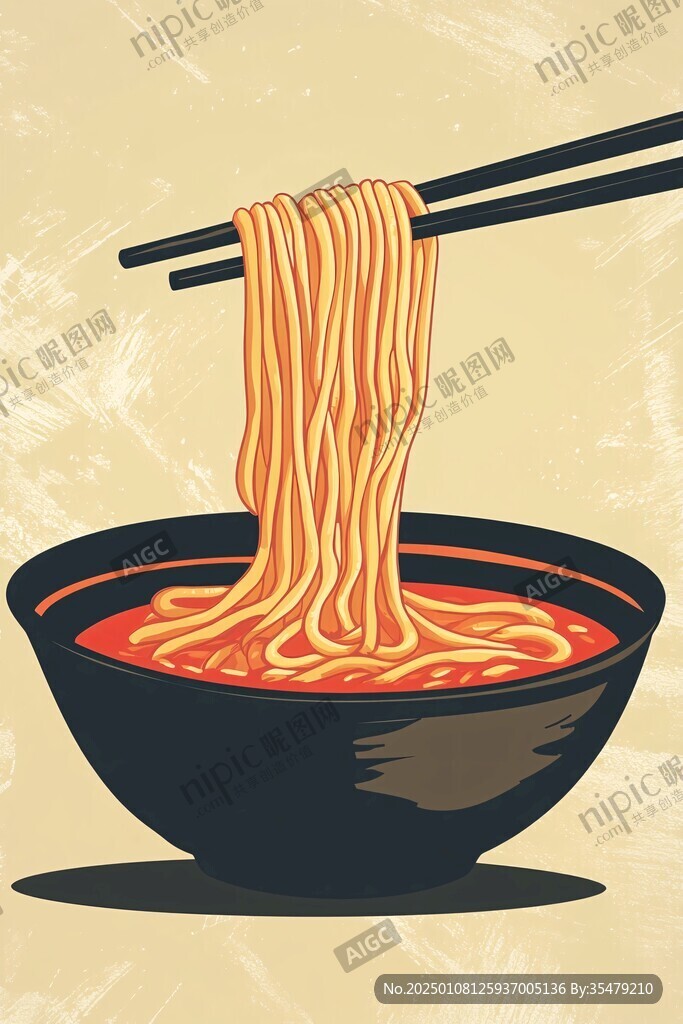 掛面插畫