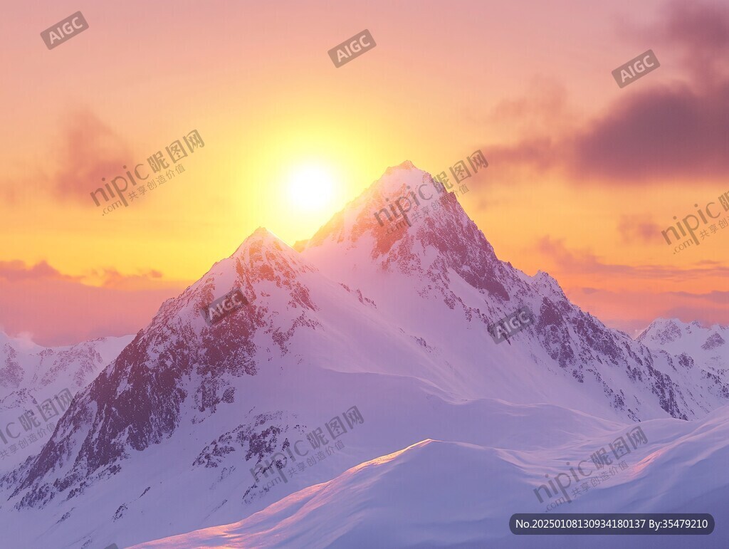 雪峰日出