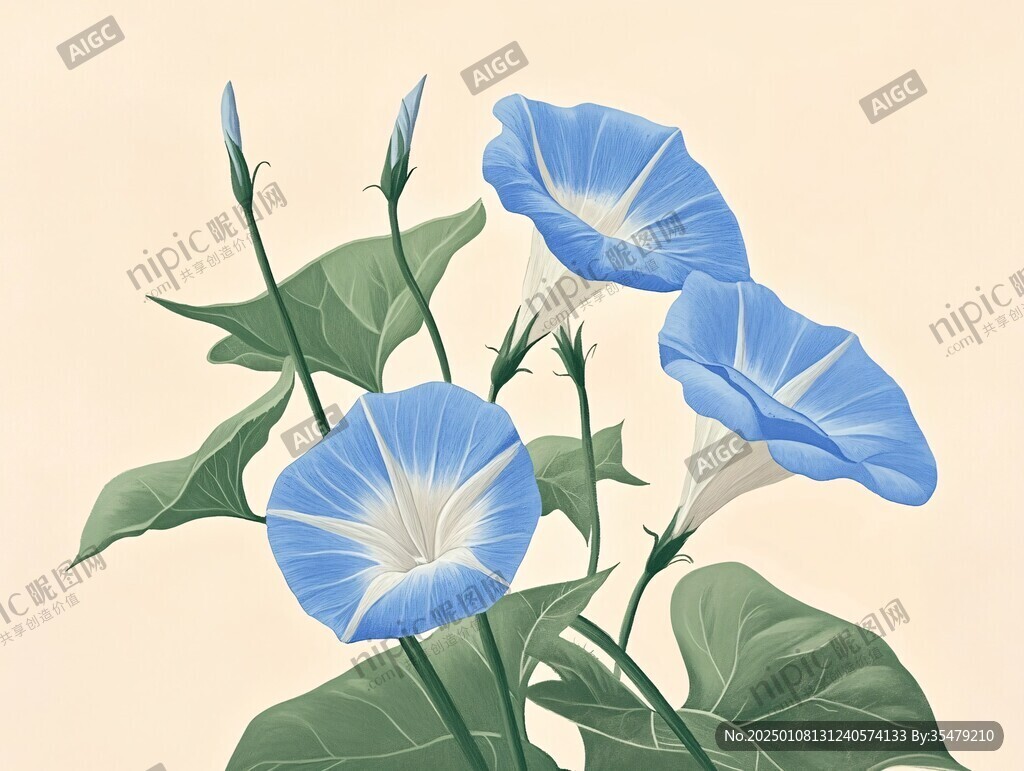 牽牛花插畫