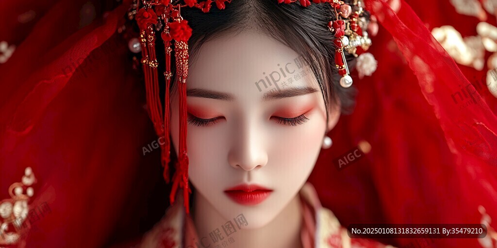 古風嫁衣美女