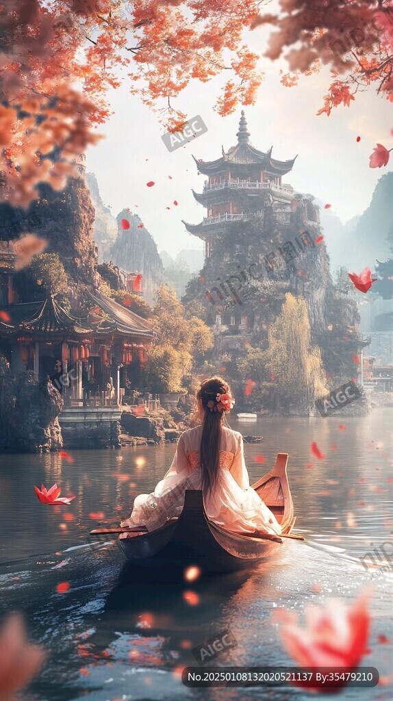 山水樓閣雅致意境風(fēng)