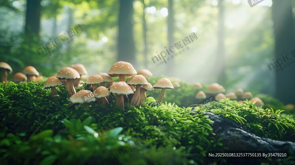 唯美森林野生菌