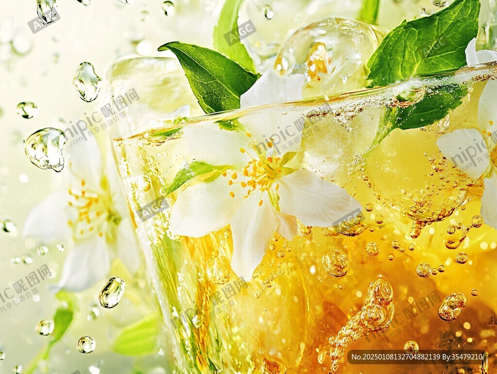 特寫花草茶茉莉花4k