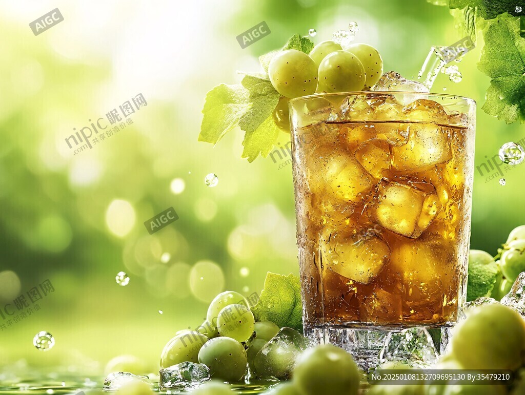 清涼健康冷飲海報(bào)背景