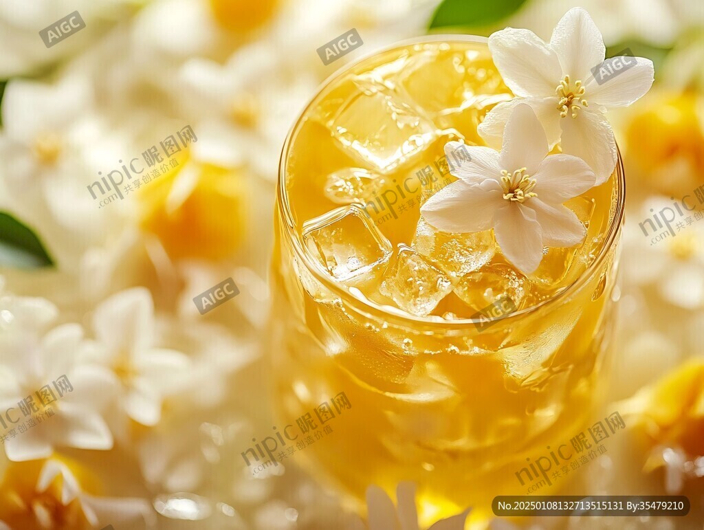 特寫花草茶茉莉花4k