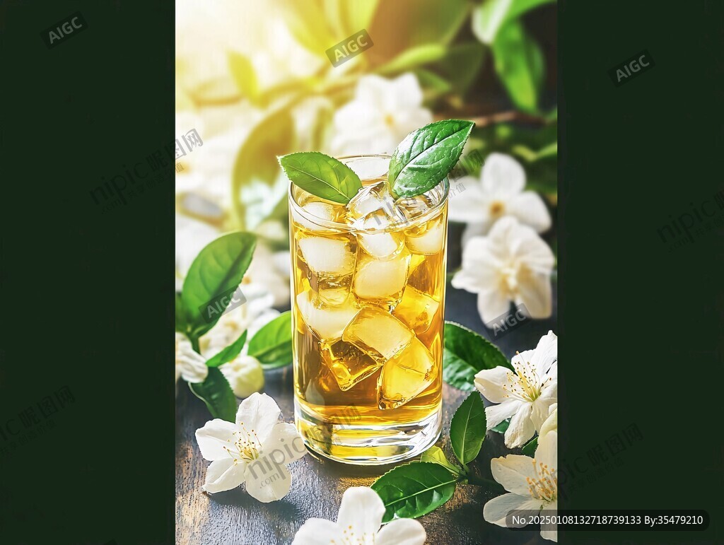 特寫花草茶茉莉花4k