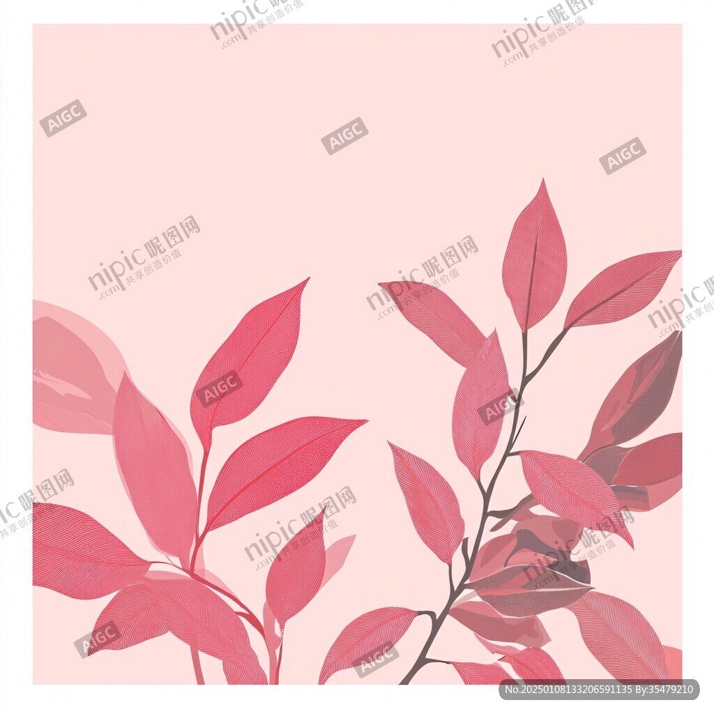 粉色植物背景大圖