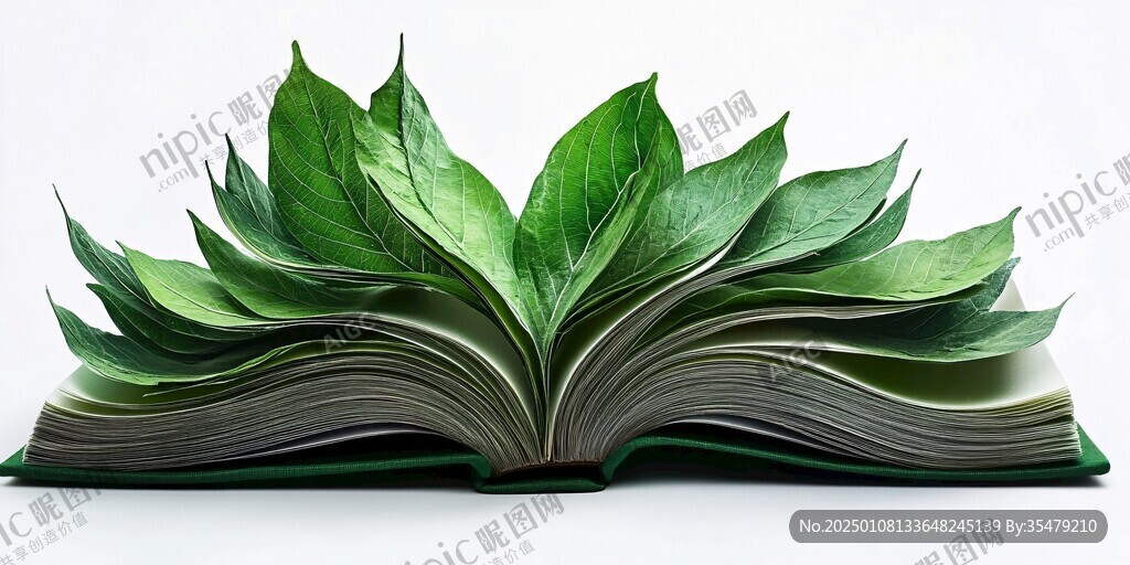植物書本背景
