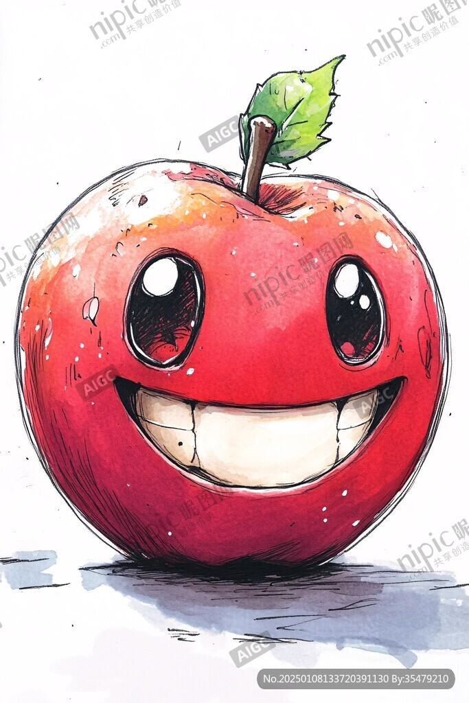 丑蘋果插畫手繪