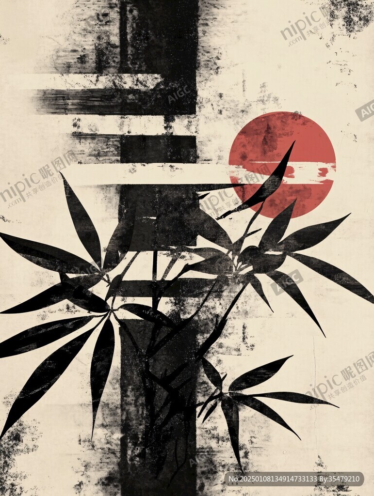 禅意墨竹装饰画 禅意墨竹装饰画