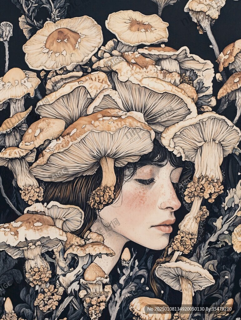 菌菇插畫設(shè)計