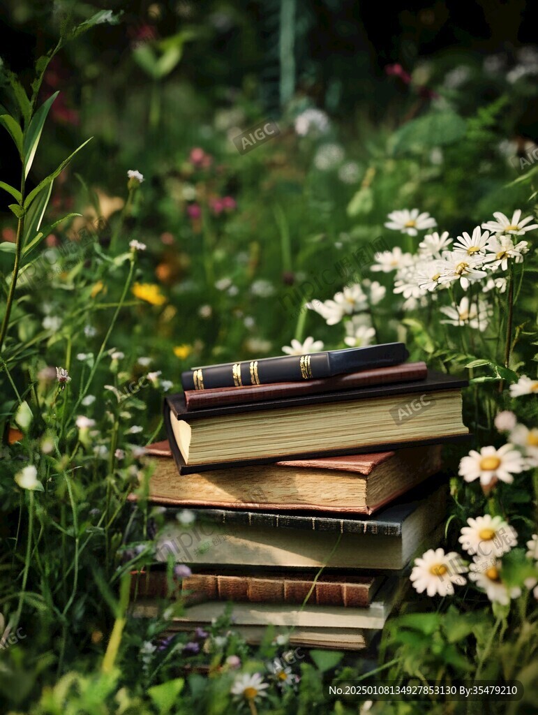 植物書本背景