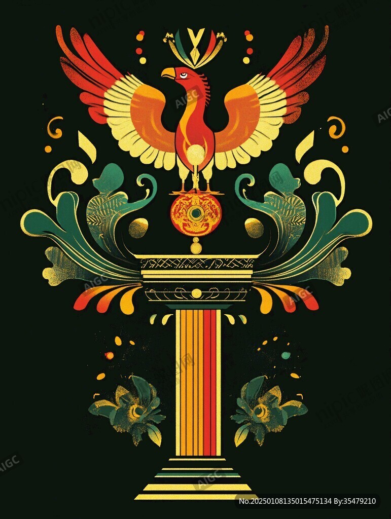 民族風(fēng)花鳥(niǎo)圖騰