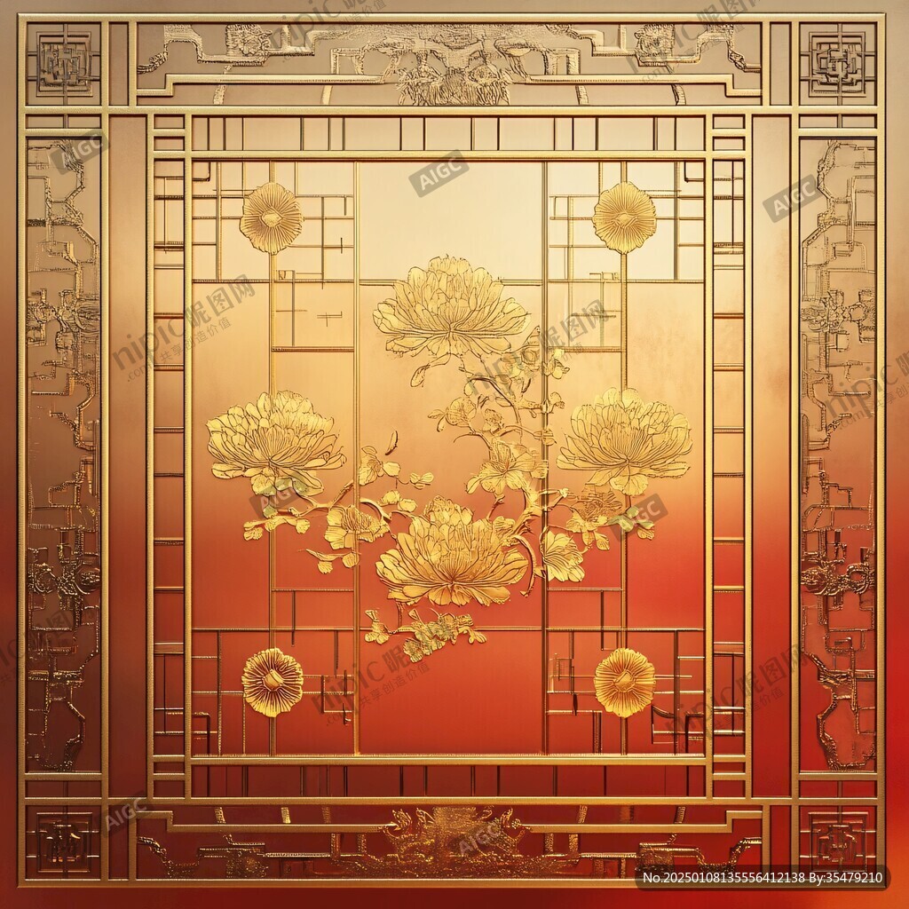 屏風(fēng)浮雕圖