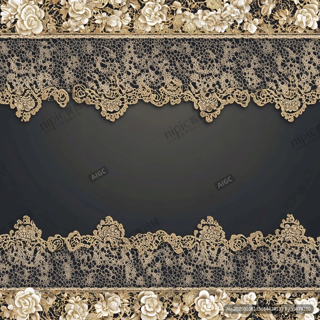 金色花邊背景