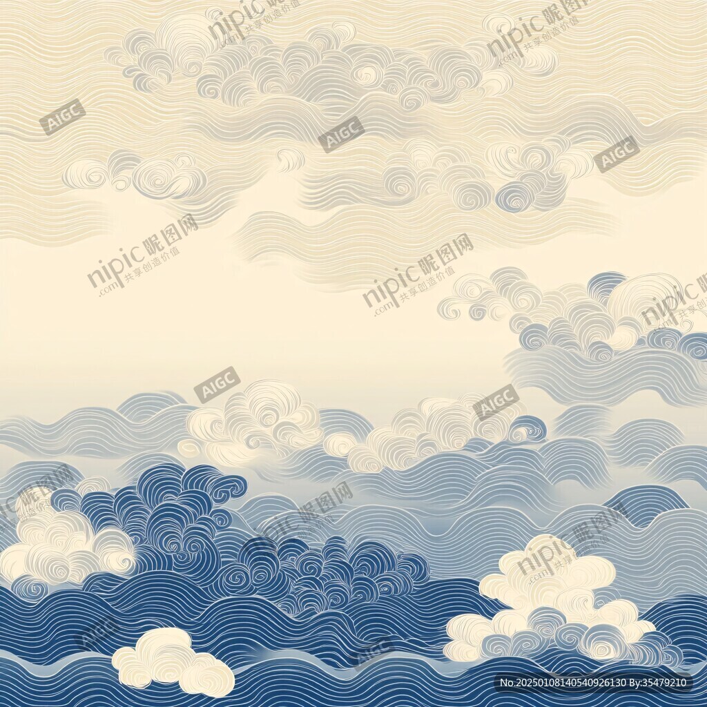 海水云紋