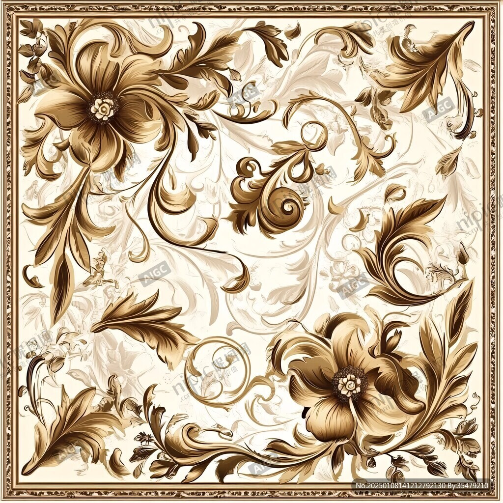 歐式花紋壁畫(huà)