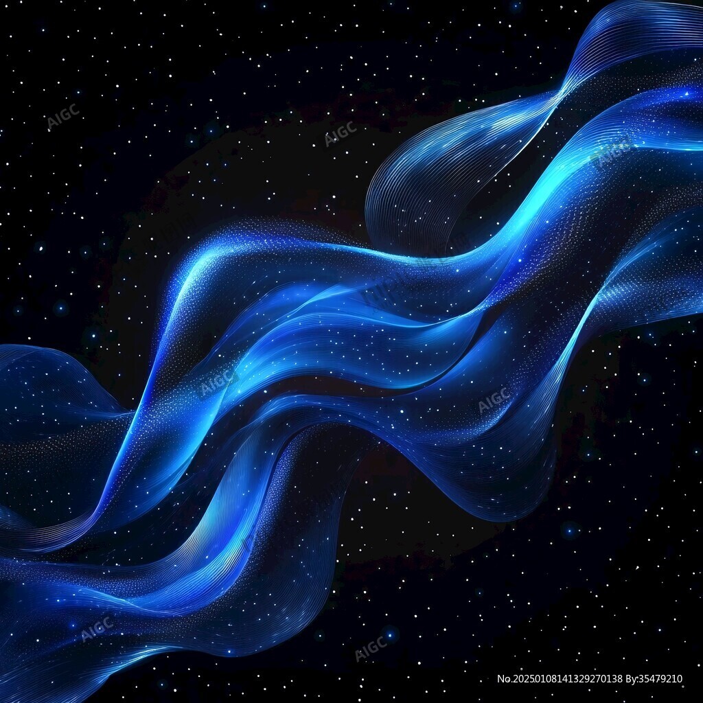 科幻感藍色流動感背景