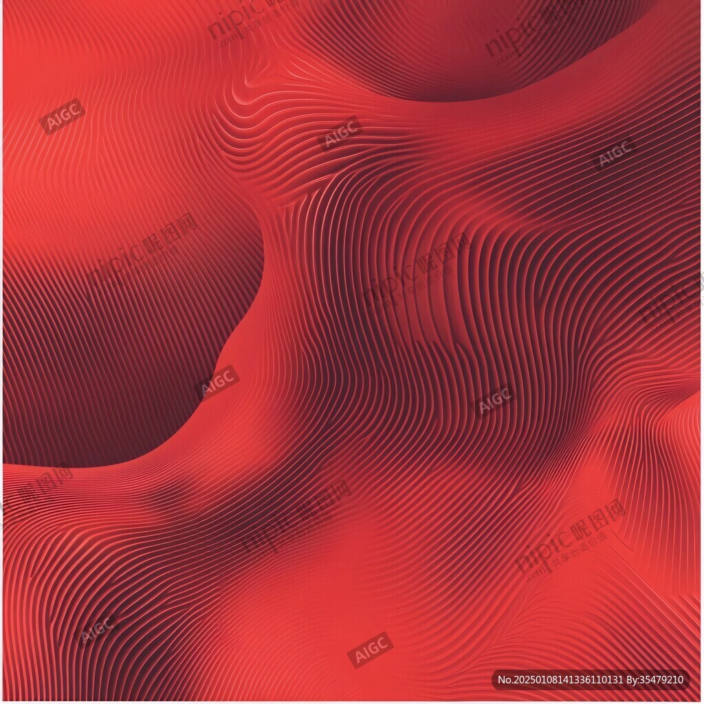 紅色曲線紋理素材
