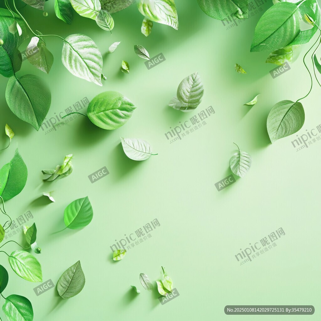 創(chuàng)意綠葉背景環(huán)保綠葉
