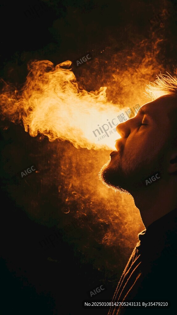 煙霧男性