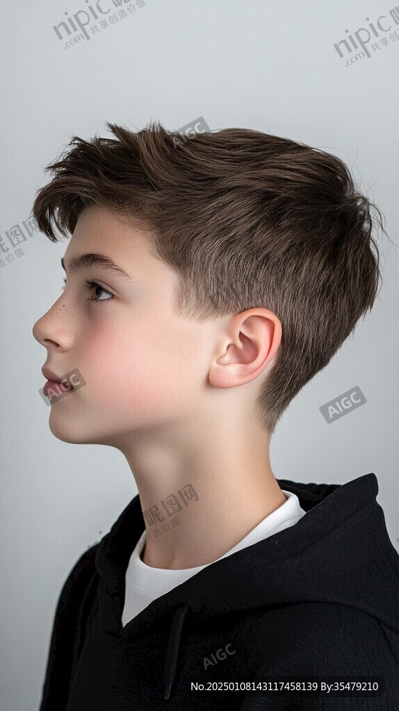 小男孩側面