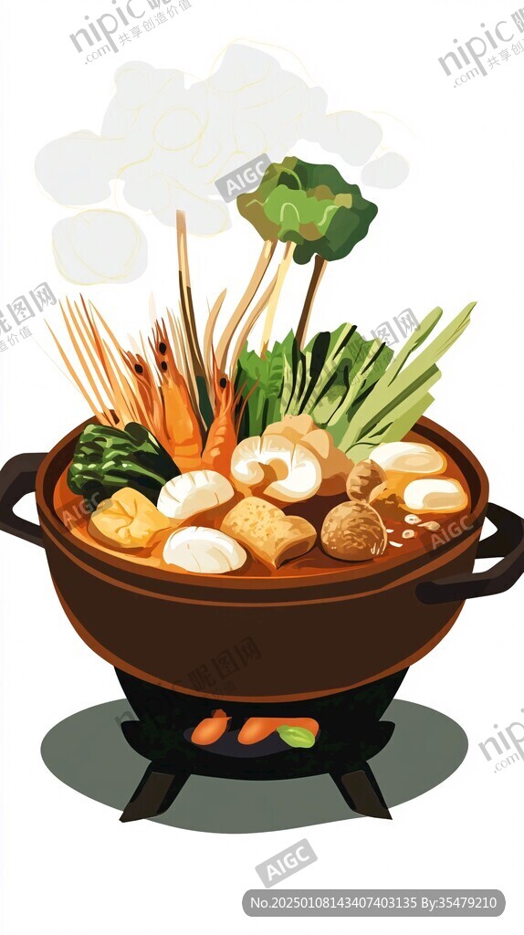 傳統(tǒng)麻辣燙插畫