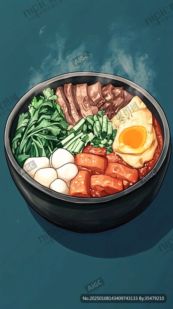冷面插畫