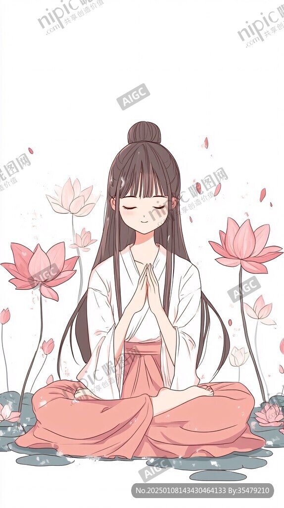 漢服女孩插畫