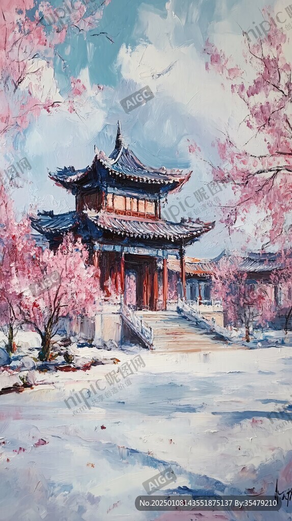 原創(chuàng)水彩古都風(fēng)光