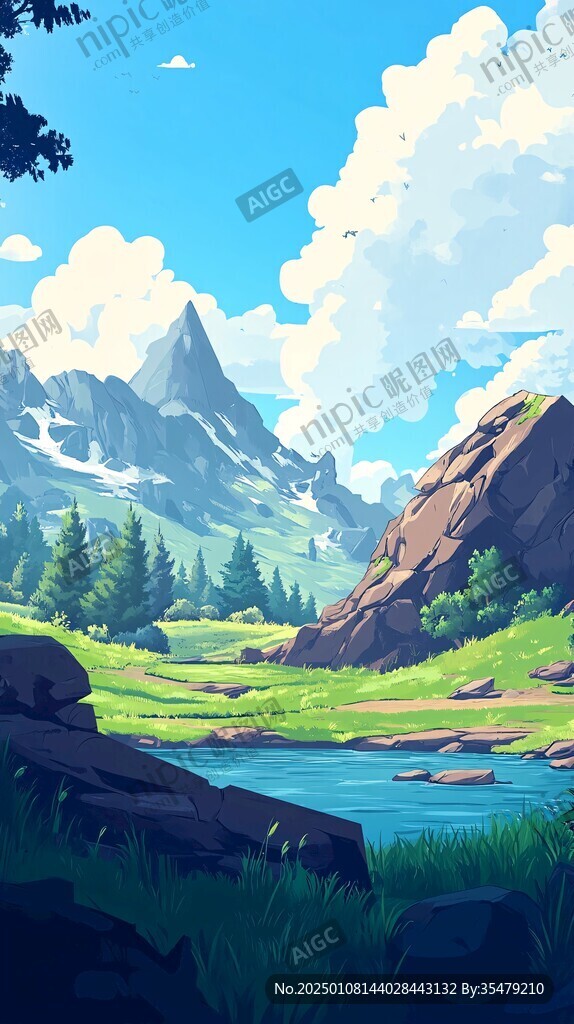 風(fēng)景場景插畫