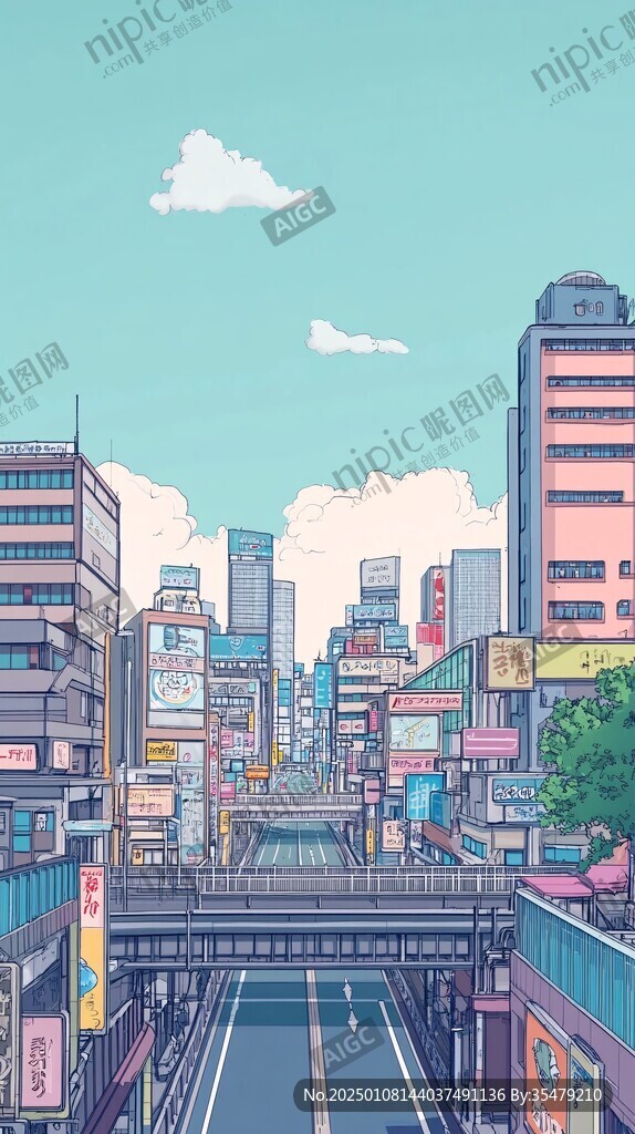 插畫街道
