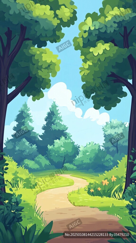 林中小道背景