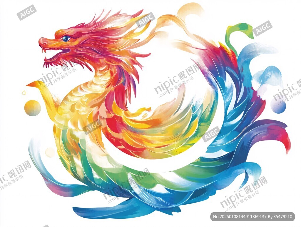 龍年素材元素插畫