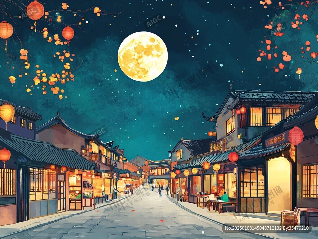 古街插畫
