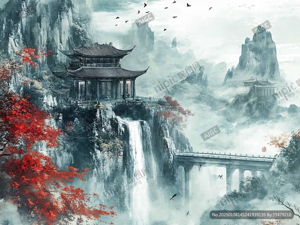高清古風山水