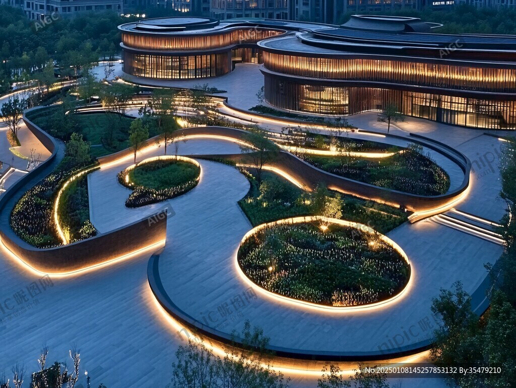 弧線中庭