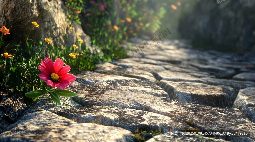 花間石板小路